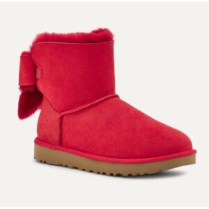 UGG Red Classic Heritage Bow Boots